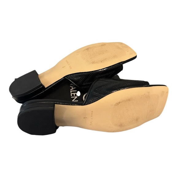 Valentino Black and Gold Quilted Mules - Picture 3 of 5